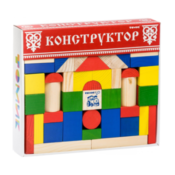 Конструктор «Цветной», 65 элементов, Томик